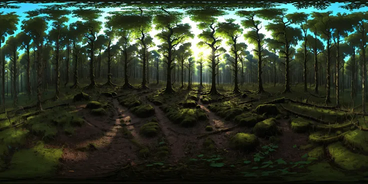 a picture taken from a computer screen of a forest with trees