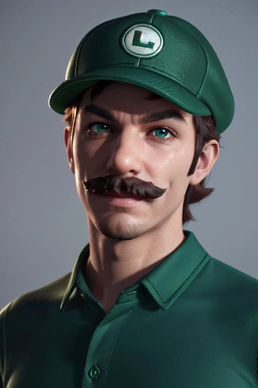 a man with a mustache and a green hat