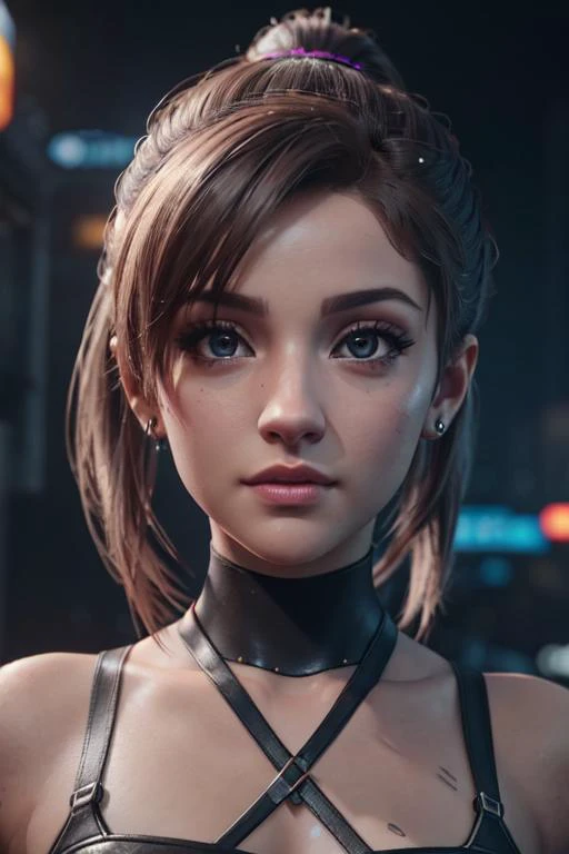 3d render, cgi, 1girl, Ariana Grande, cyberpunk gameplay, cinematic lighting, 4k, hyperrealistic, focused, extreme details, unreal engine 5 render, cinematic, masterpiece