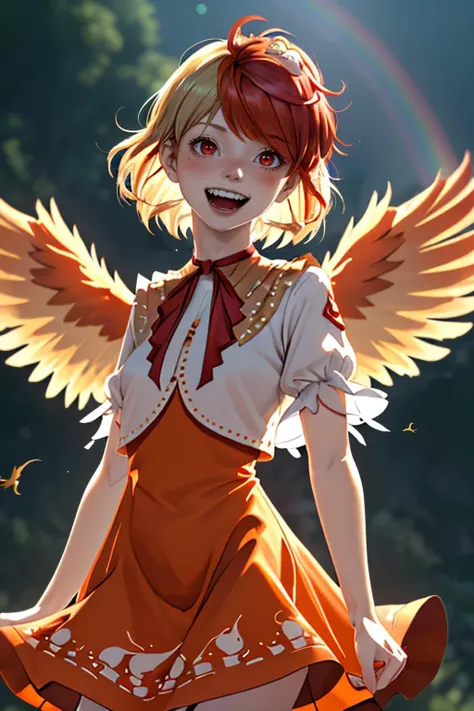 a close up of a person with an angel wings on a field