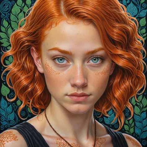 by Kelly Mckernan, by Henry Heerup, by Victor Nizovtsev, cute clothed muscular 18 year old woman, oil pastel<lora:oil_pastel:1.00>,  ginger   <lora:more_art:0.30><lora:clothing_slider:2.00><lora:great_lighting:1.30><lora:aesthetic:1.15><lora:photorealistic...