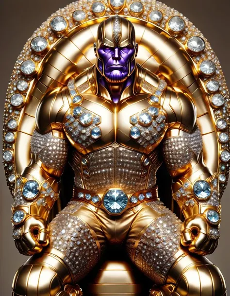 ral-bling, marvel thanos, heavy fist armor, looking at viewer, (in front of huge cock made out of ral-bling:1.8) <lora:ral-bling-sdxl:1>