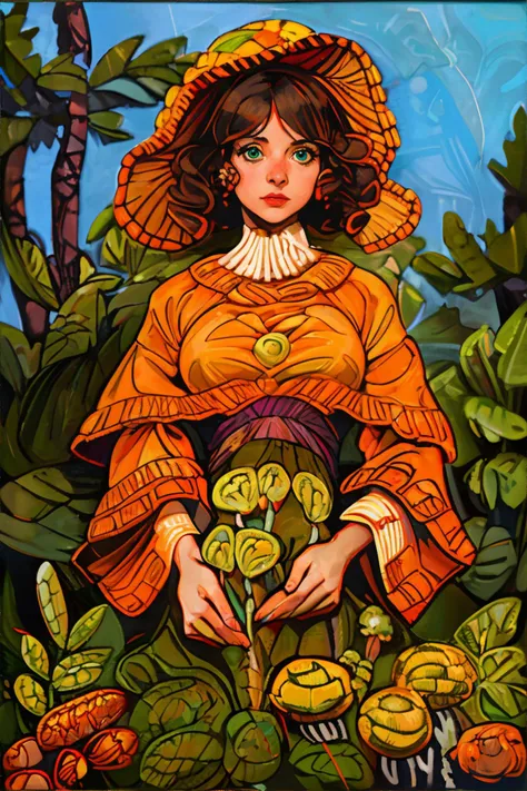 <lora:knittedsweatereffect-tangbohu:1.5>, berber woman, light brown curly haircut, green eyes, wearing light orange tiered top || <lora:knittedsweatereffect-tangbohu:0.5>, portrait, woman, clothing, skin, hair, masterpiece, 8k, high resolution, shallow dep...