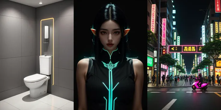 highly insanely detailed, masterpiece, top quality, best quality, highres, 4k, 8k, RAW photo, (very aesthetic, beautiful and aesthetic), <lora:lukethighwalkerneonv8sd15:0.5>,
glowing-neon-__lazy-wildcards/utils/color-base__-__lazy-wildcards/utils/costume-...