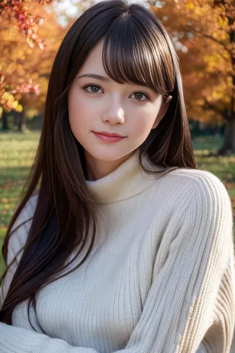 1girl,(wearing autumn clothes:1.2),(RAW photo, best quality), (realistic, photo-realistic:1.4), masterpiece, an extremely delicate and beautiful, extremely detailed, 2k wallpaper, Amazing, finely detail, extremely detailed CG unity 8k wallpaper, ultra-deta...