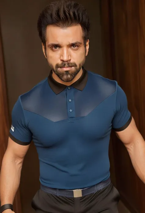 Ultra-detail, (highres:1.1), best quality, (masterpiece:1.3), mike vogel a man <lora:Rithvik-Dhanjani_Mike-Vogel:1>, skinny muscled, modern haircut, dynamic posture, ((wearing police polo shirt)), dramatic angle, full-body from above looking away,