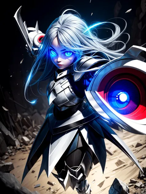 SFW, Solo:1.3,
vivid colors, cinematic hard lighting, realistic shadows, detailed textures, dynamic lighting, cgi, full body,
a highly detailed portrait of a realistic metabot, detailed eyes, detailed armor, symmetrical face,
large ((blue eyes):1.1), (glow...