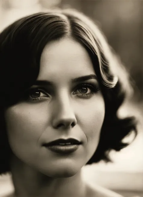 A 1930s professional photograph of sks woman, ((detailed face)), (High Detail), Sharp, 8k, ((bokeh)), <lora:locon_sophiabush_v1_from_v1_64_32:1.25>