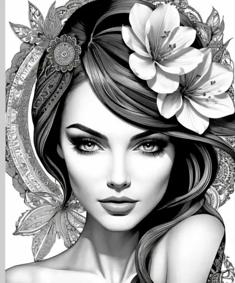 typographic art of a gorgeous woman, charming, stylized, intricate, detailed, artistic, text-based