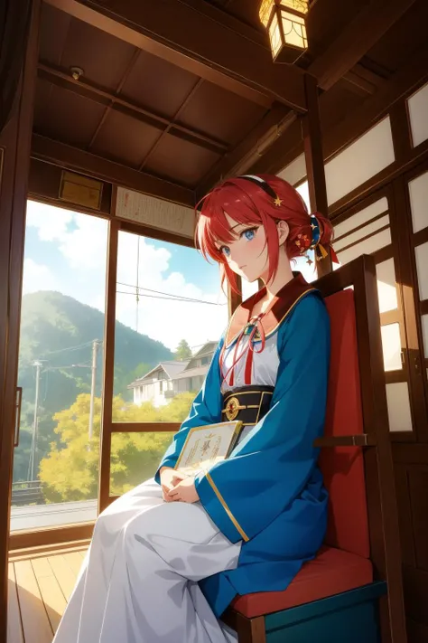 1girl, awardwinning anime artwork illustrating, Golden ratio, Landscape of a Vietnamese ([Tram|Magazine]:1.3) , it is very [Obscene:Engrossing:20] and Festive, it is with Rust trimmings, it is in a Ancient setting, from inside of a Broken Brunei, Affection...