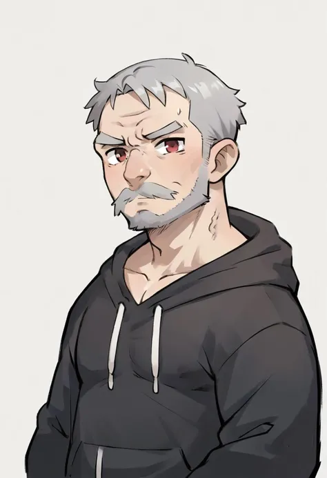 score_9, score_8_up, score_7_up, score_6_up, score_5_up, score_4_up, source_anime,
1boy, solo, bald, beard, mustache, serious, nose, upper body, grey hair, wrinkled skin, short hair, facial hair, brown eyes, closed mouth, black robe, old man, old, male foc...