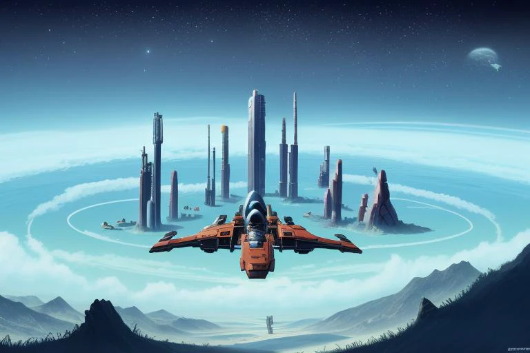 A sci-fi cityscape, nomanssky style wallpaper