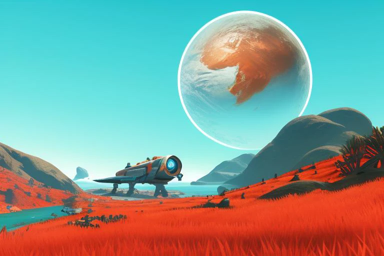 The Atlas, nomanssky style abstract artwork, wallpaper