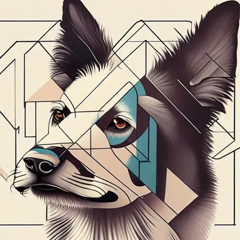 Geometric drawing style