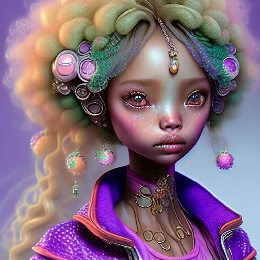 award winning, (soft pastel drawing), a super cool afro disco girl from the seventies, by (DollsMarinaBychkova-6500), intricate details, modelshoot style, dreamlikeart, dramatic lighting. 8k, highly detailed, trending artstation,