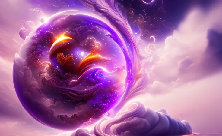 a highly detailed surreal airbrushed art of dopamine flowing from Venus and through space into me, purple, CGSociety, Unreal Engine, 8K, render, CGI, concept art, trending on artstation, dutch golden hour, ddreamlike style