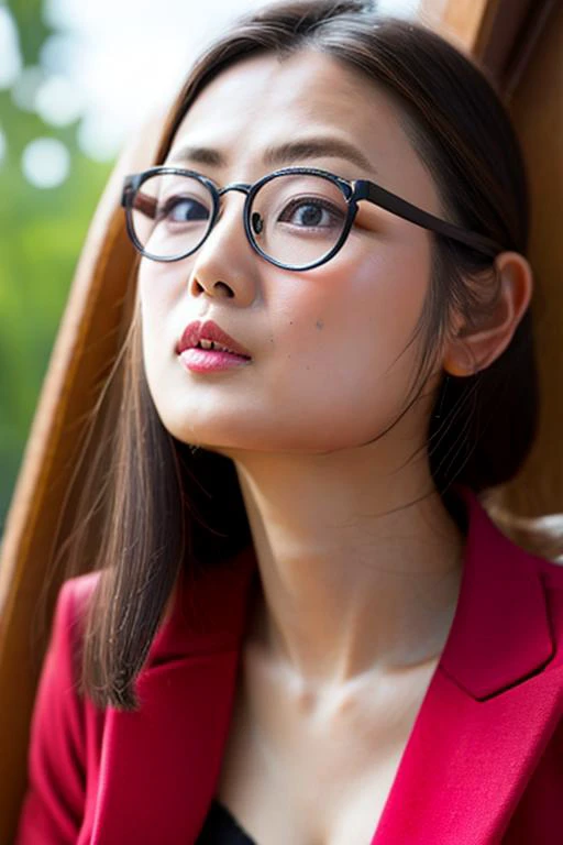 Nikon RAW photo,8 k,Fujifilm XT3,masterpiece, best quality, realistic, photorealistic,ultra detailed,1girl,solo, half body potrait, half body
close up portrait, teacher outfit, sexy teacher, wearing glasses, cleavage, nipples slip
moemi_katayama <lora:1268...