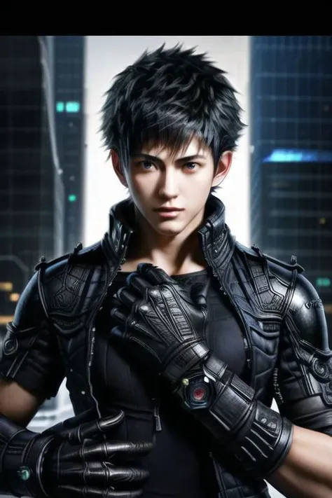 masterpiece,best quality,Highres,Realistic,RAW photo,1boy,noctis,yaoi,18 years old,very very handsome,perfect face,cute face,extremly detailed face,fingerless gloves,nude,pecs,full body,penis,ornate futuristic castle background,Professional photography,Sha...