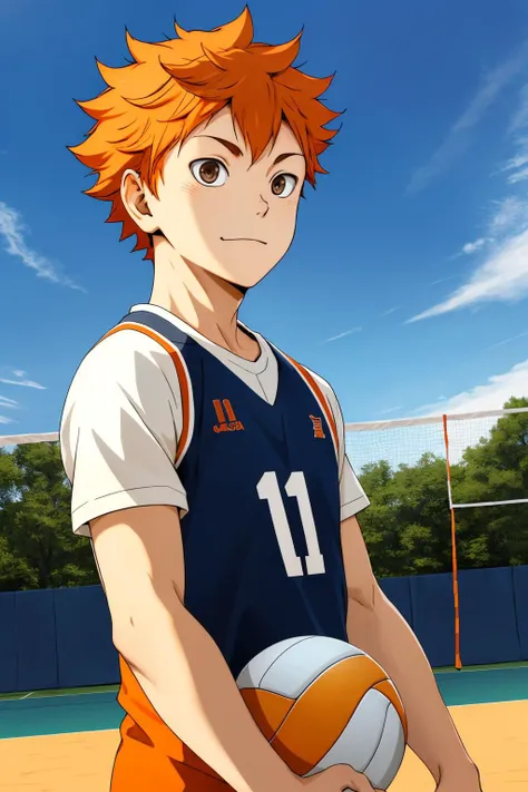 a close up of a person holding a volleyball ball on a court