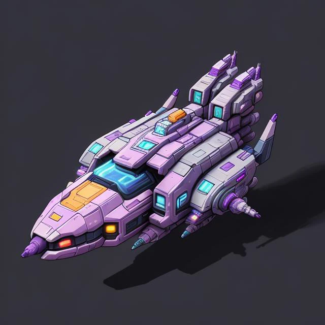 sleek purple spaceship, simple background <lora:CuteSpaceship:1>