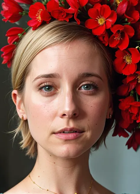 close up portrait of allisonmack-ti , by Flora Borsi, style by Flora Borsi, bold, bright colours, ((Flora Borsi)), by Tim Walker