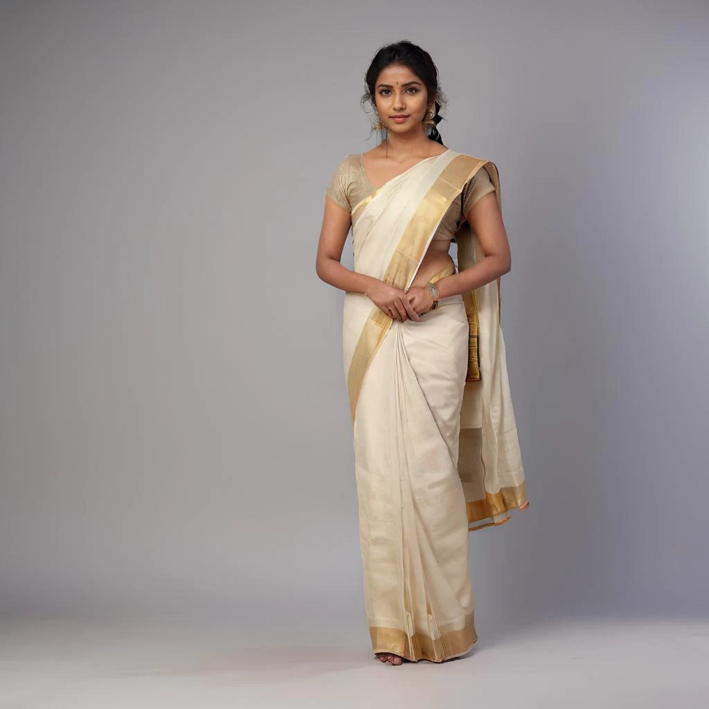 Kerala Kasavu Saree [SDXL]