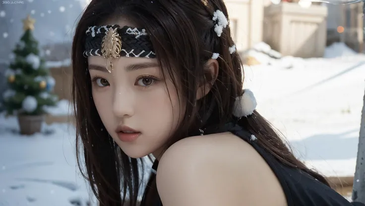 <lora:yaner:0.8>,solo,masterpiece,highest quality,exquisite details,amazing art,realistic details,pretty face,real skin,8K,RAW,movie lighting,soft light,shallow depth of field,bokeh,dreamy,
headband,brown hair,shangguanyan,nvshenlong,hairband,Gold chain he...