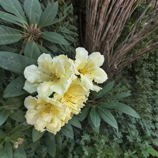 yellow flowers are blooming in a garden with green leaves