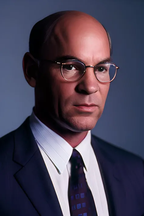 arafed man in a suit and tie with glasses on