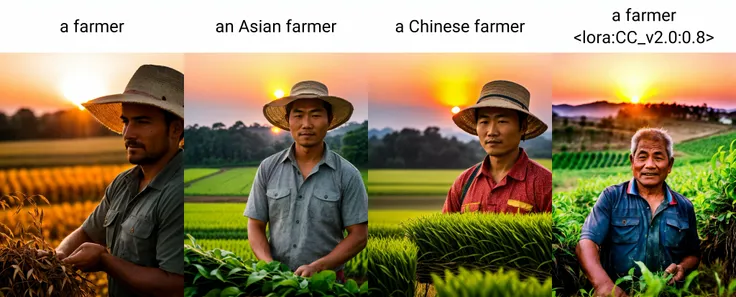 RAW photo, a close up of a farmer working in field, sunrise, (high detailed skin:1.2), 8k uhd, dslr, soft lighting, high quality, film grain, Fujifilm XT3