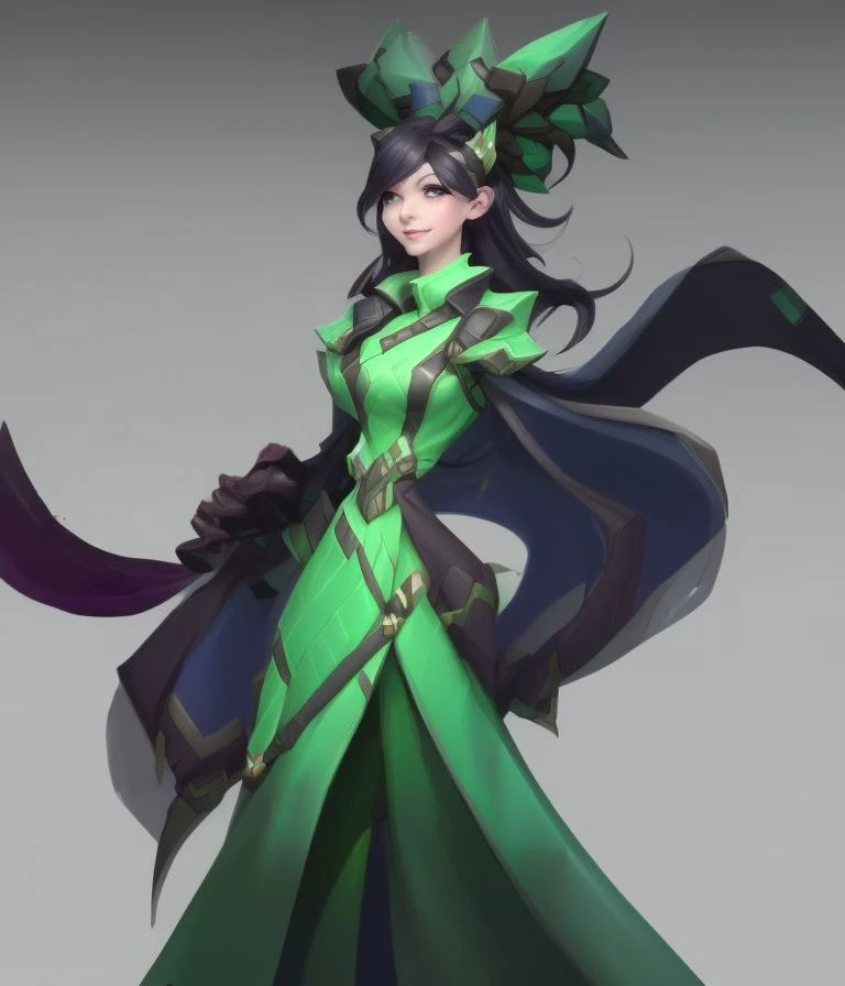 CharHelper, (close-up:1.2) anime stylized portrait, digital illustration of pretty young woman, highly detailed, centered, digital painting, smooth, sharp focus, league of legends concept art, extremely detailed eyes, full beautiful face, green eyes, trend...