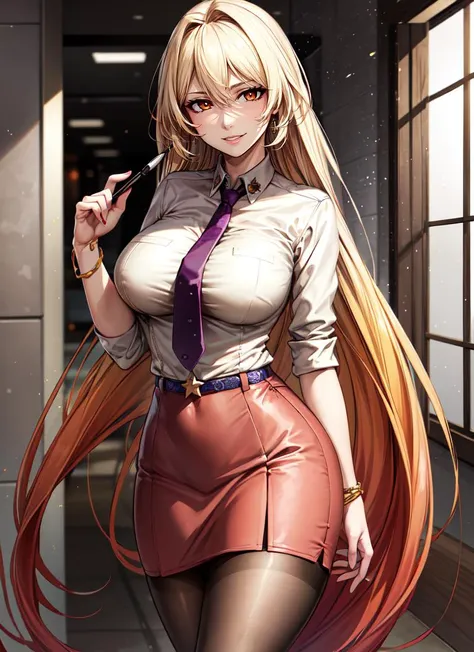 ((best quality)), ((highly detailed)), absurdres, detailed face, beautiful face, (detailed eyes, deep eyes), <lora:more_details:.4>, (1girl), cowboy shot, <lora:sunsensei-v1:.8>, sunsensei, gradient hair, (very long hair), orange eyes, <lora:age_slider_v2:...