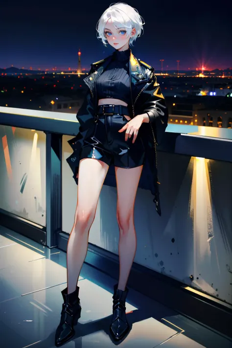 ((ultra detailed, masterpiece, absurdres))
<lora:KOFAngel:0.9>
KOFAngel, 1girl, white hair, blue eyes, overlooking the city from a rooftop bar at night, chic outfit, standing