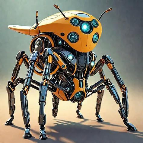 there is a robot spider that is standing on a table