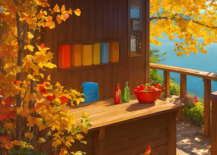 outdoor bookshelf and food