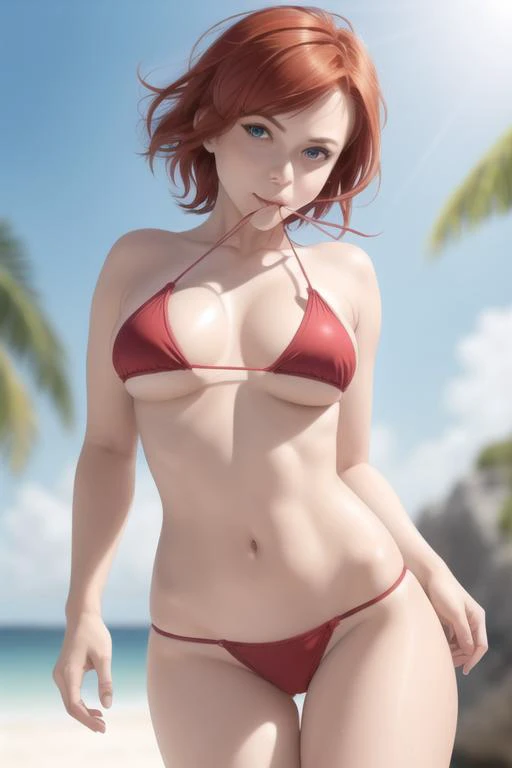 <lora:ConceptMouthHoldingBikini_v10:1> MOUTH HOLD
BIKINI, running, proportional eyes, (realistic:1.5), extremely detailed, hyper detailed, soft lighting, detailed background, extreme detail background, sharp details, beautiful face, symmetrical eyes, short...