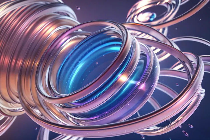 3d render, rich colors,silk,liquid,Laser gradient,glass,metal,3d flow,cloud,ring,(sci-fi texture:1.3),shine,(light particles:1.5), 
<lora:3d_flow_v2:0.8>