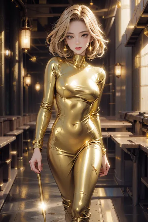 <lora:GoldPyriteWorld:1> (GoldPyriteWorld:0.9), 1woman sexy skinny in latex dress walking in a cyber city with ghosts