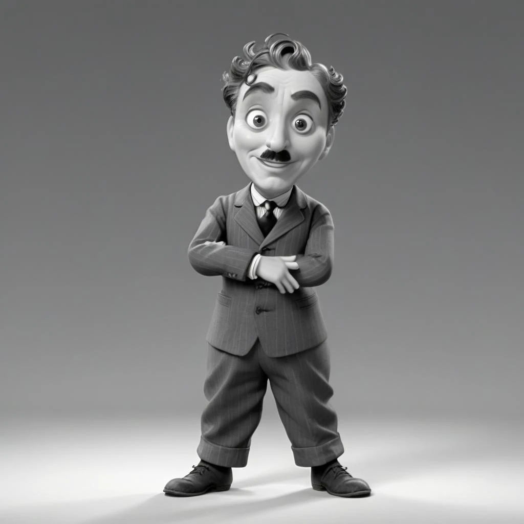 <lora:SDXL Chaplin films The Great Dictator-000001:0.8>
Chaplin films, best quality, high quality, highres, masterpiece,  sharpening, 3D, animated, full body, 
looking at viewer, dynamic pose, hello,