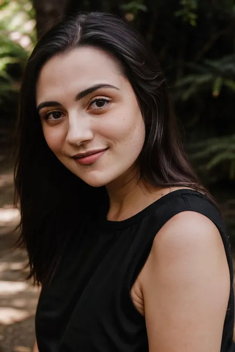 <lora:SafiyaNygaard:0.8>, full color portrait of a young woman, wearing black clothes, smile, natural light, RAW photo, subject, 8k uhd, dslr, soft lighting, high quality, film grain, Fujifilm XT3