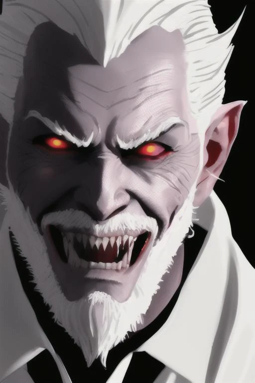 male vampire, old, evil, showing fangs, long beard
detailed, intricate
(RFKTR_sinetempore:1.0)