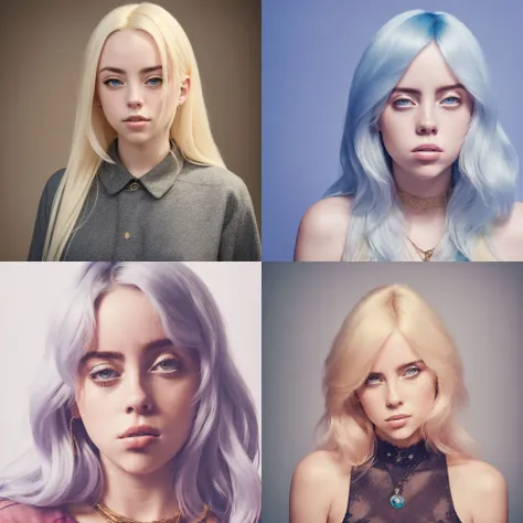 award winning photo, billie eilish , portrait, upper body, (looking at viewer, looking at camera:1.2), flat straight hair, blonde, best quality, natural colors, natural lighting