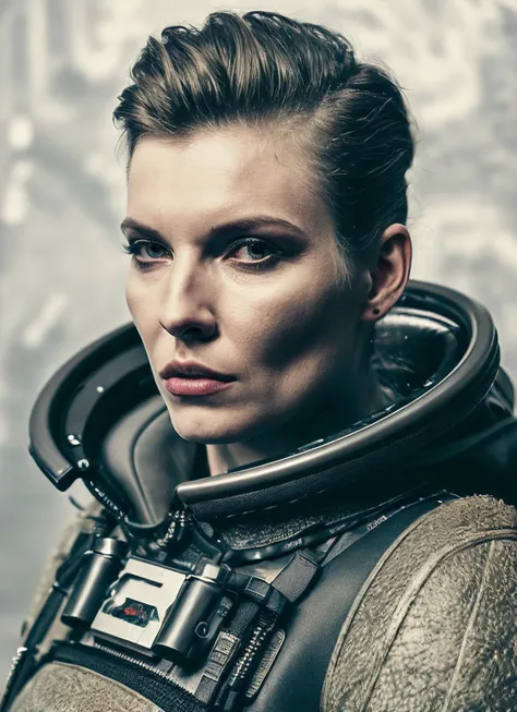 a close up of a woman in a space suit with a helmet on