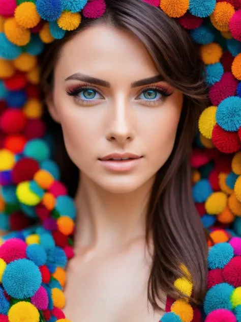 professional model shoot photo, random girl (highly detailed:1.1), random, colourful place, perfect eyes, sharp focus, 8k high d...