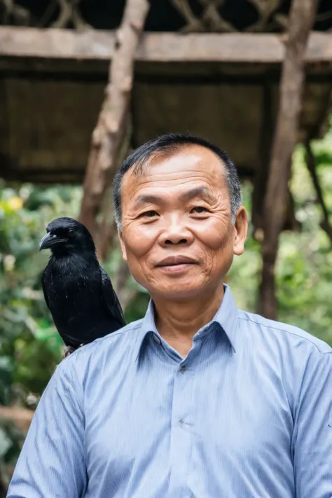photo of a man, Vietnamese, middle-aged with crows feet, architect
