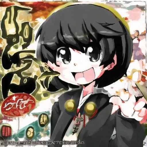 1girl, drunk face, (cross necklece), black suit, black hair, medium hair,  no background, japanese text,  <lora:shittyOekakiJaggy_v10:1>,