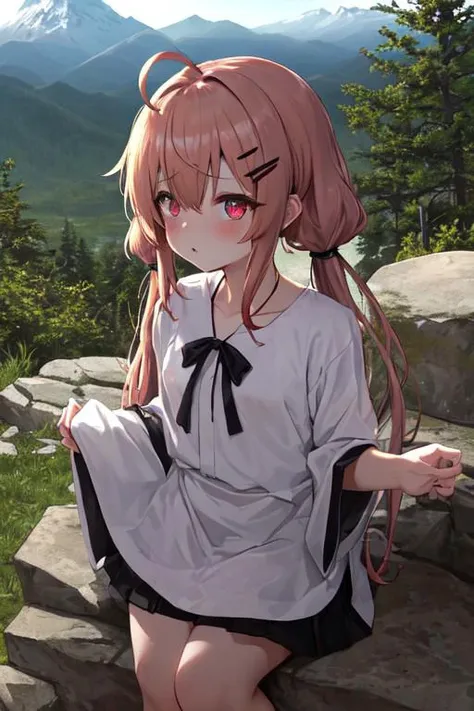 best quality,best quality, best masterpiece, ,Authentic skin texture,nsfw
ahoge,,,hairclip,messy hair,low twintails,2girls
camp,mountain
glowing eyes
,petite
flat chest,