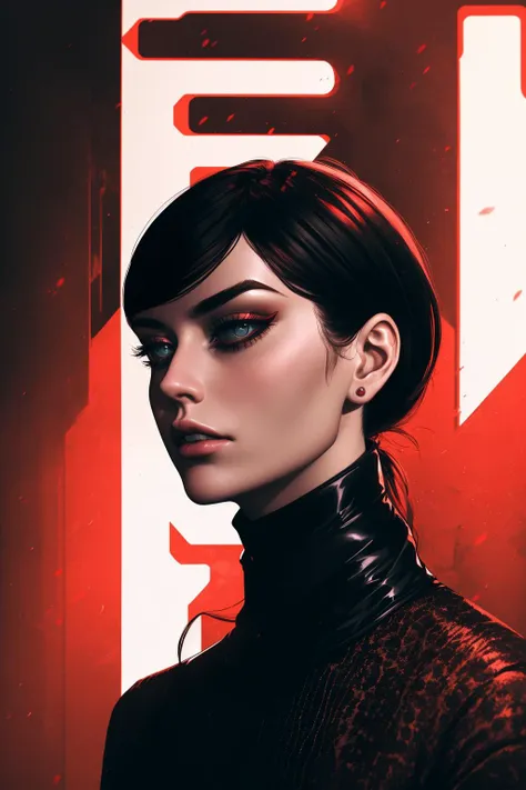 stunning intricate full color portrait, wearing a black turtleneck, epic character composition, by ilya kuvshinov, alessio albi, nina masic, sharp focus, natural lighting, subsurface scattering, f2, 35mm, film grain