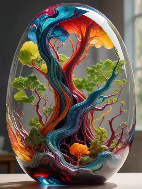 photograph, photorealistic, ultra-realistic, intricately detailed,

Formed from an emulsion of transparent colorful glass, wrapped around a natural growth.

3d,

surreal harmony, linquivera, liiv1

<lora:Surreal Harmony:1>
<lora:linquivera:1>
