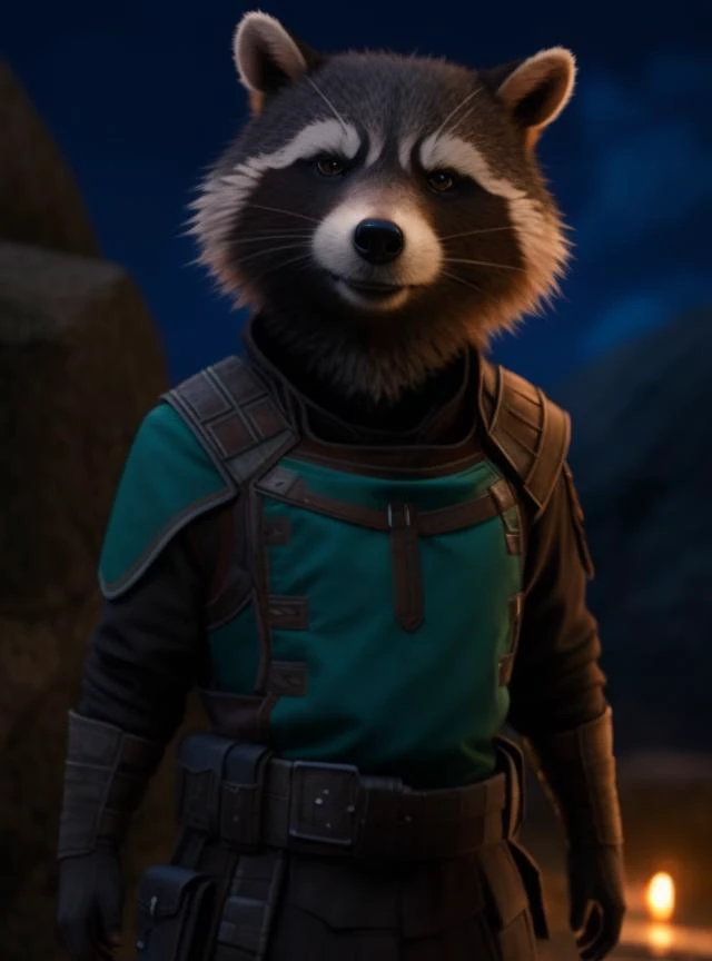 rocket raccoon in guardians of the galaxy